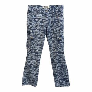 Request Blue Tiger Stripe Camo Cargo Pants Men’s 32x32 Y2K Streetwear Utility